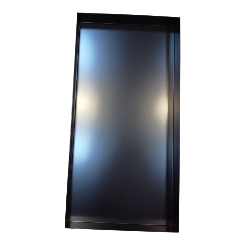 Sortlakeret firkantet spejlbassin - 120 x 60 x 10 cm
