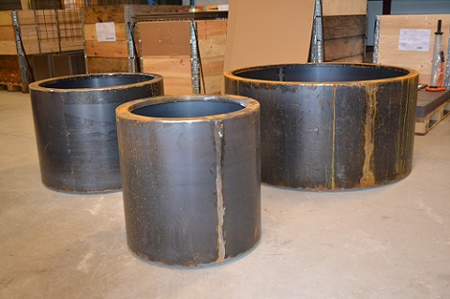 Cylinder formet plantekummer i corten - Ø60 x H60 cm