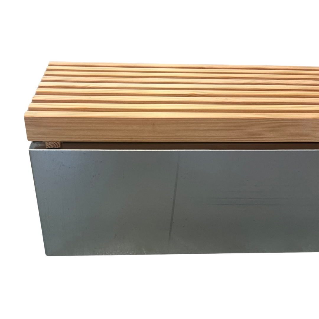 Højbed i galva med bænk | 80x40x25