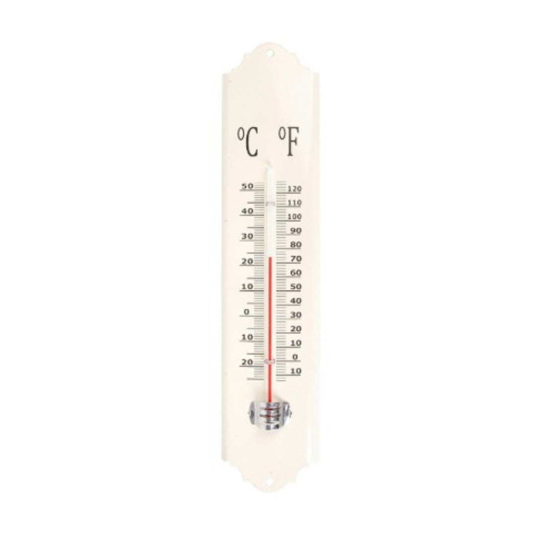 Termometer metal | Hvid