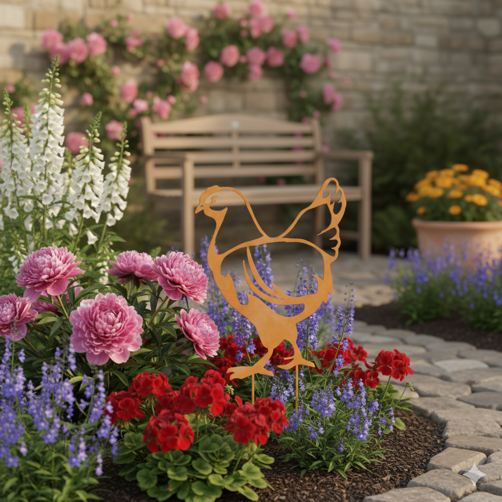 Figur i jern | Høne i silhuet