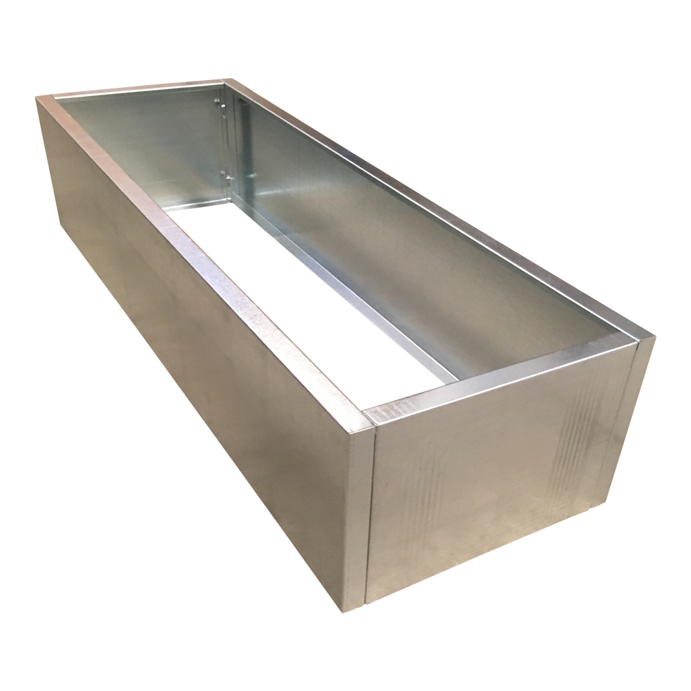 Højbed i galvaniseret stål | B40 H25 | L120 cm