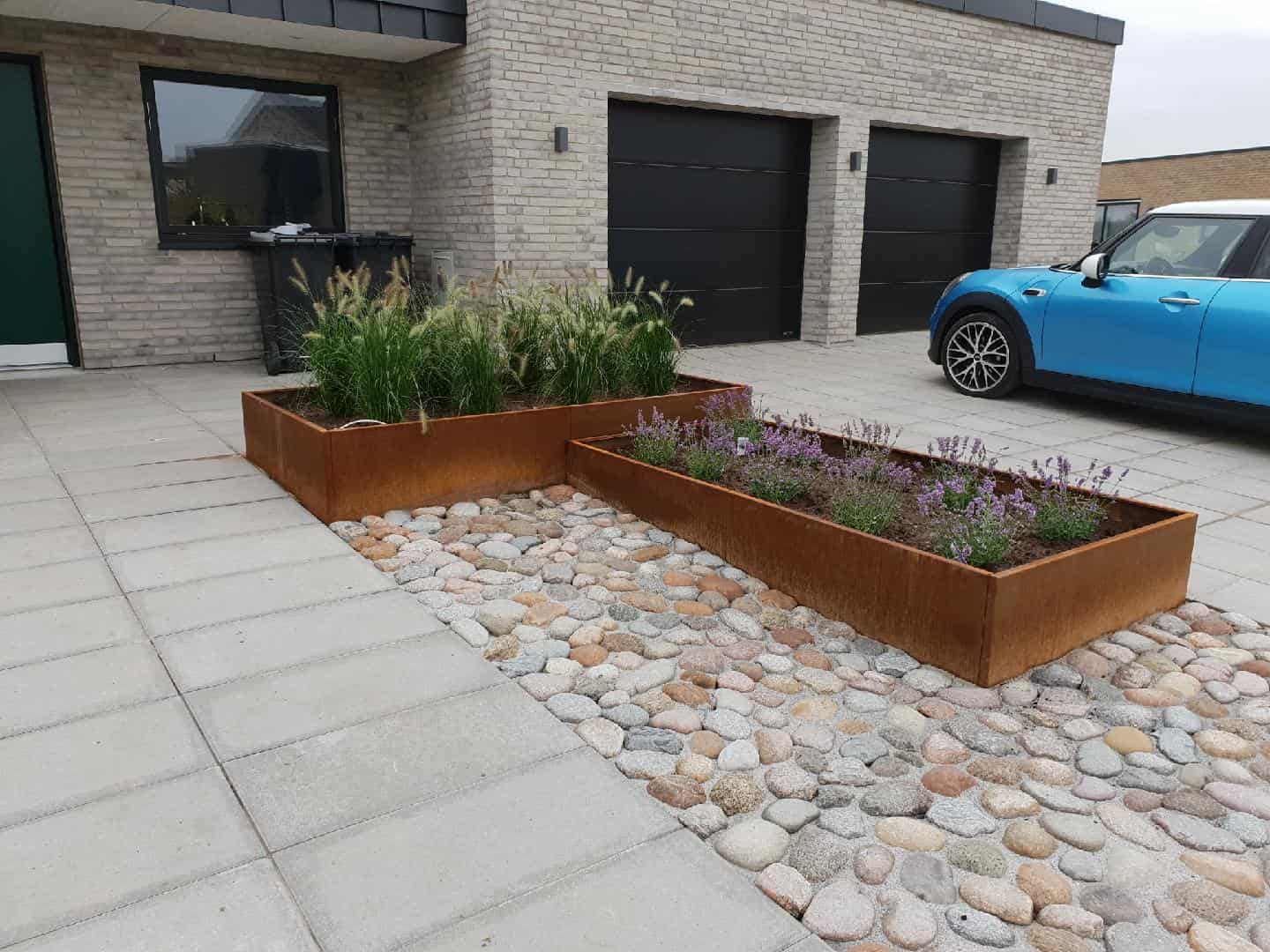 Højbed i cortenstål | B80 H40 | L154 cm