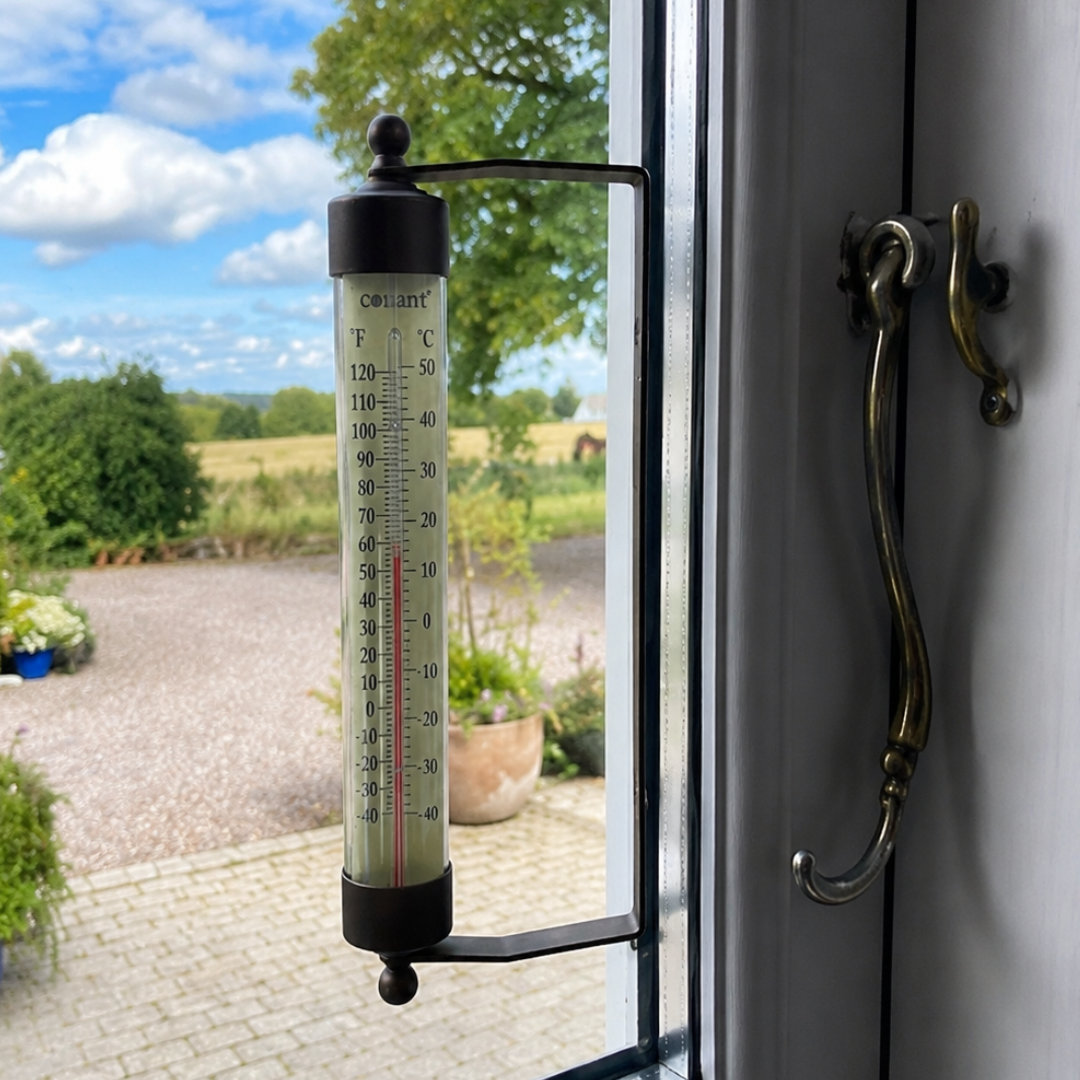 Termometer i bronzeret aluminium