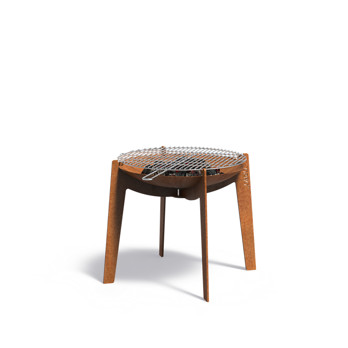 Bålgrill på ben med rist