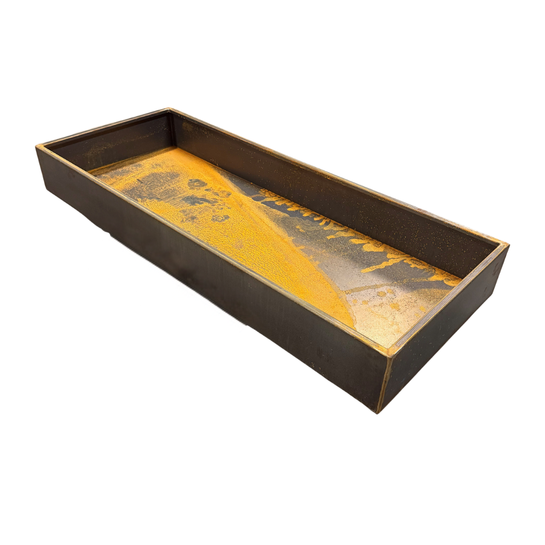 Firkantet spejlbassin med kant | 209 x 85 x 25cm