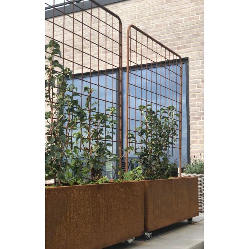 Plantekasse corten m/espalier 120 x 40 x 40 cm