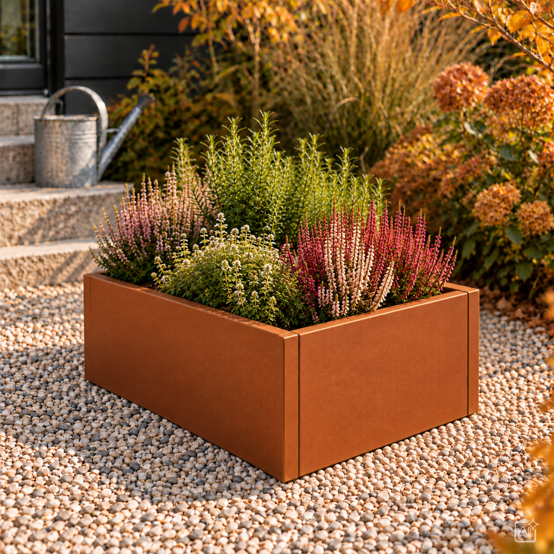 Højbed 120x80x40cm u/Flamingo | Corten struktur