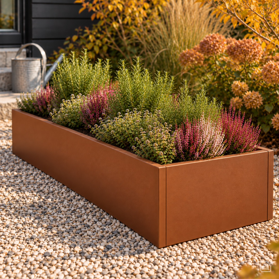 Højbed 80x40cm | Corten struktur | Flere længder