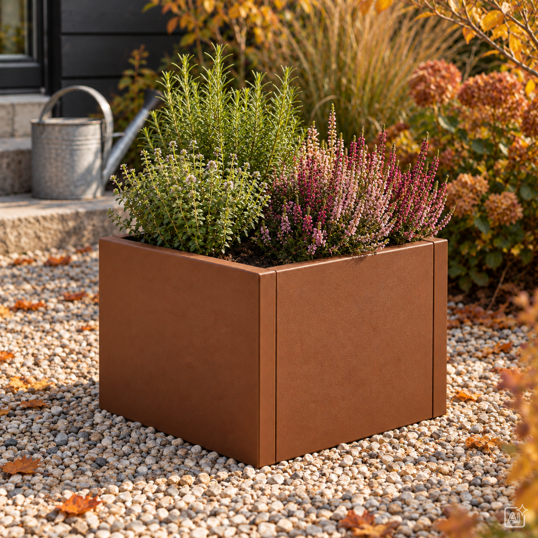 Højbed 40x40cm | Corten struktur | Flere længder