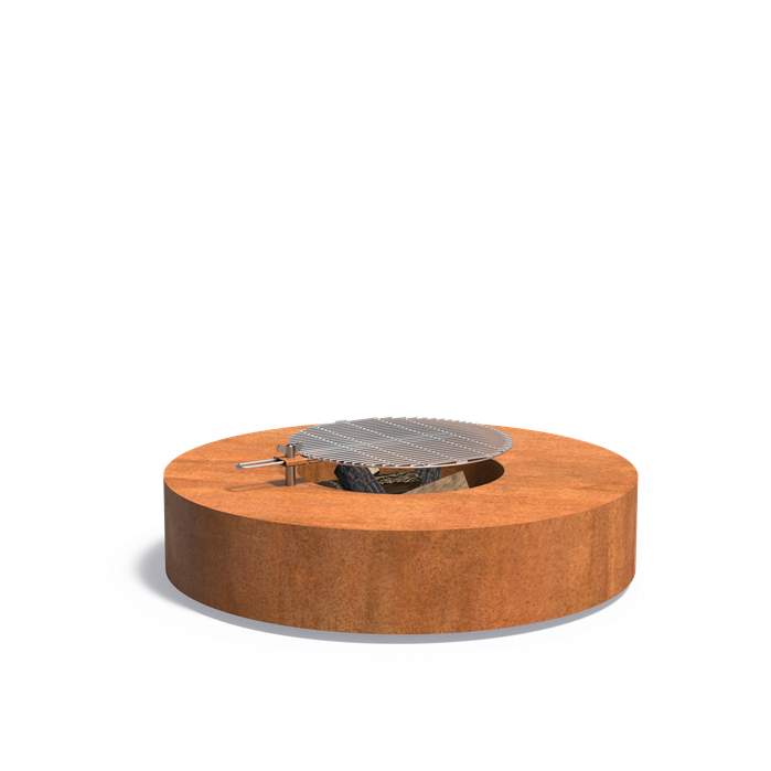 Rundt ildbord med grill