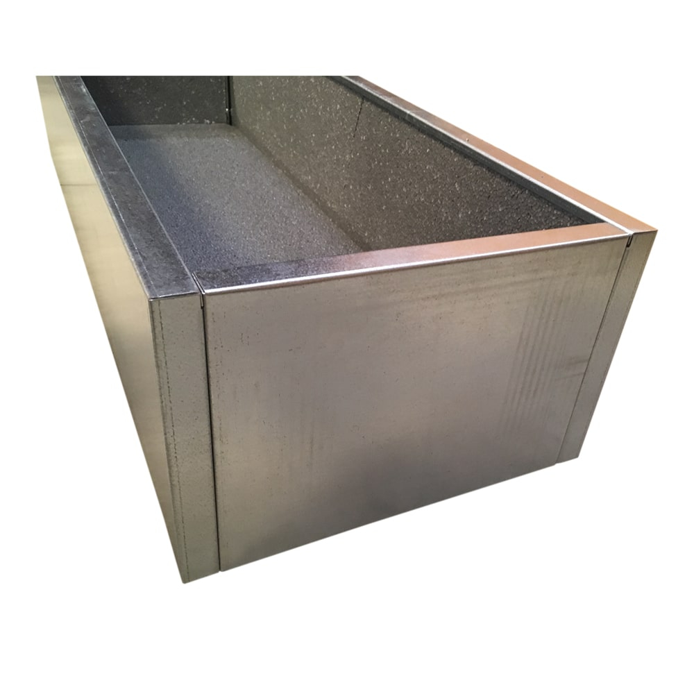 Plantekasse i galvaniseret stål 80 x 40 x 25 cm