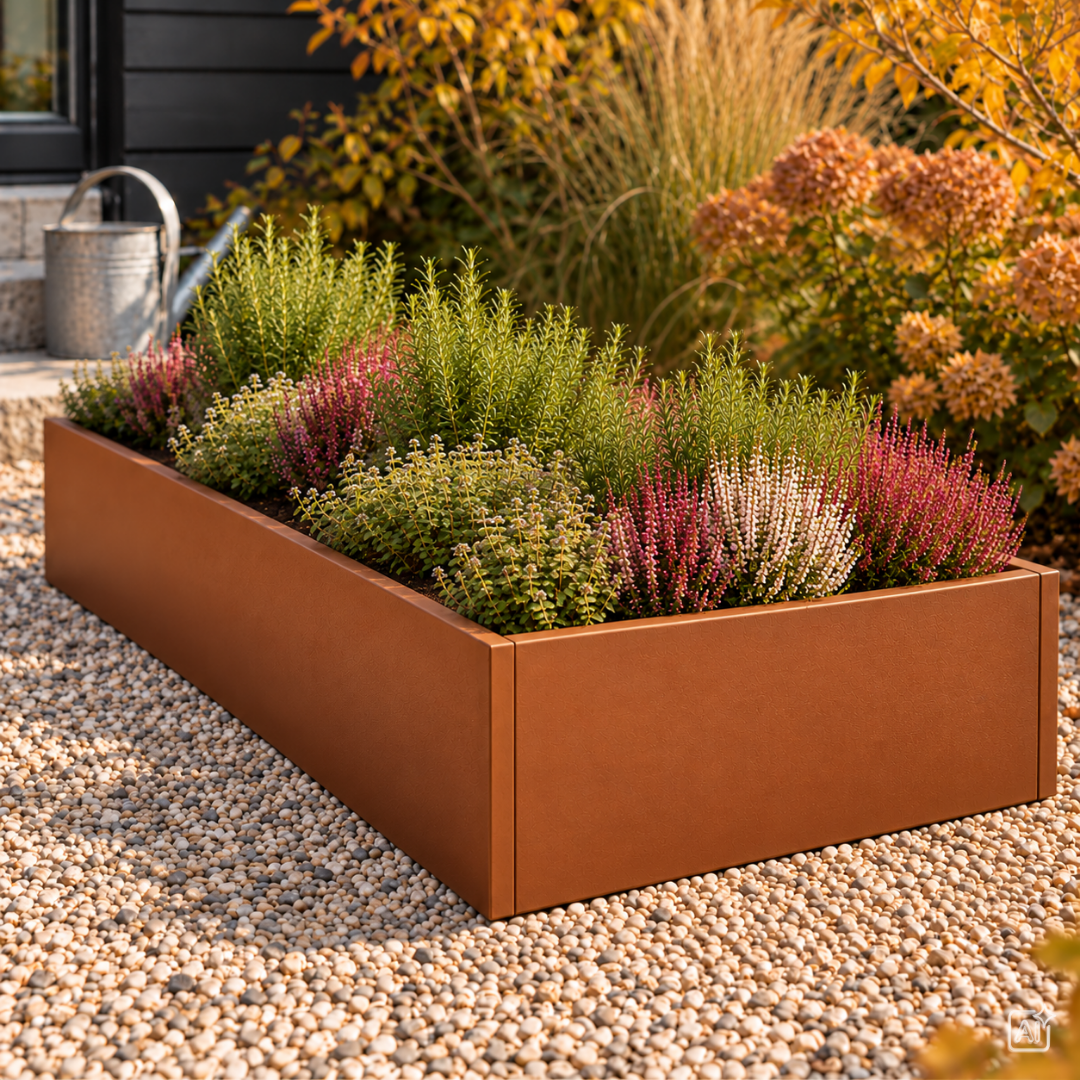 Højbed 120x40cm | Corten struktur | Flere længder