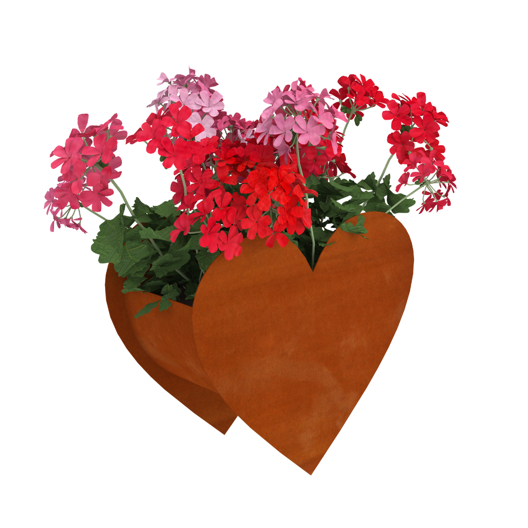 Hjerter blomsterbede | Sæt med 2 størrelser