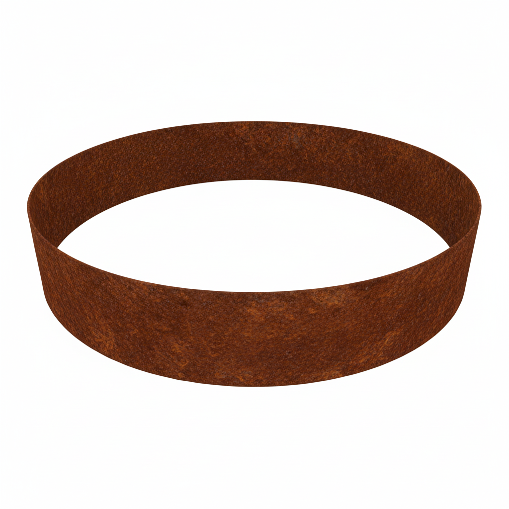 Rundt højbed Ø40, 8 cm høj | 3 mm jern | Lukket