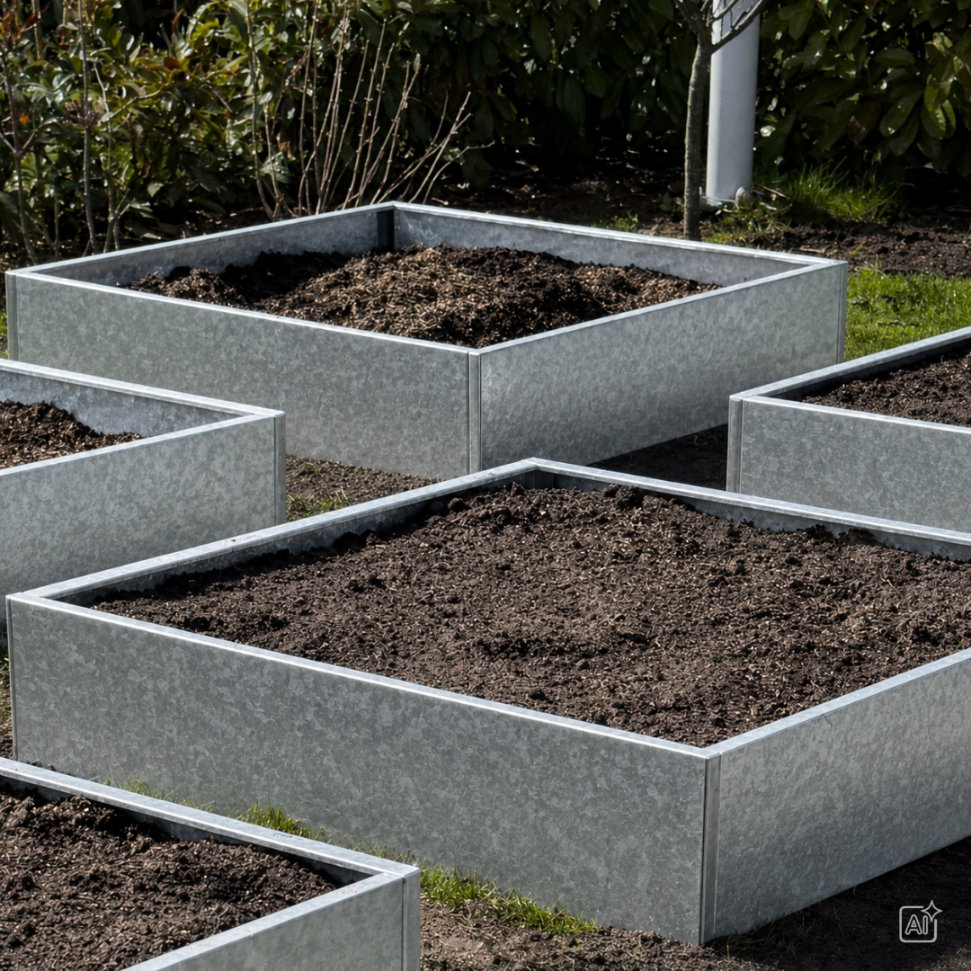 Haverum til urter | Galvaniseret stål | 120 x 120 x 25