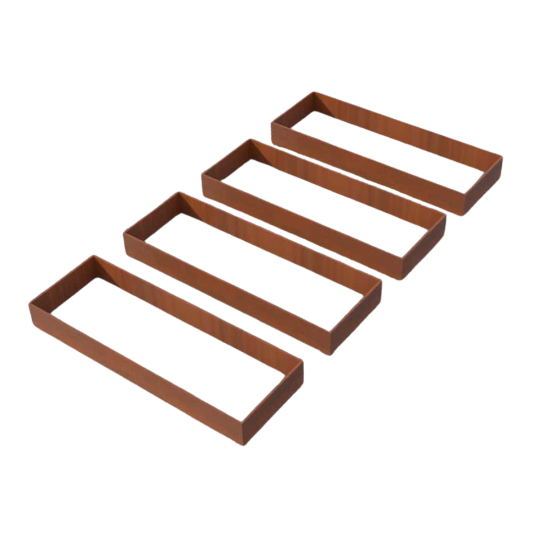 De 4 store højbede | Cortenstål