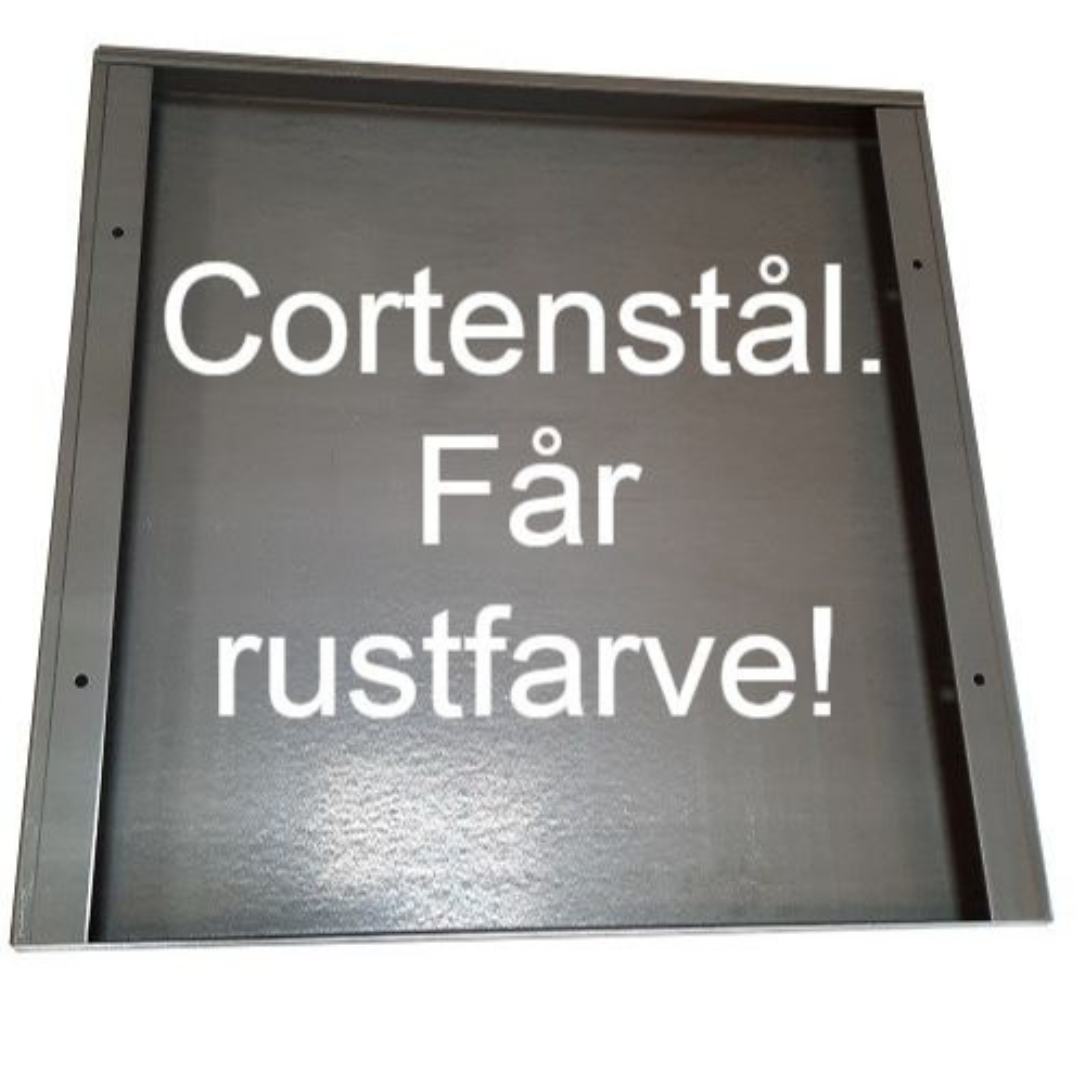 Supplerings A-side corten 40 cm høj, 40 cm lang