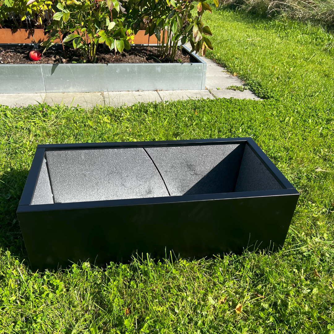 Sort plantekasse | 80 x 40 x 25 cm