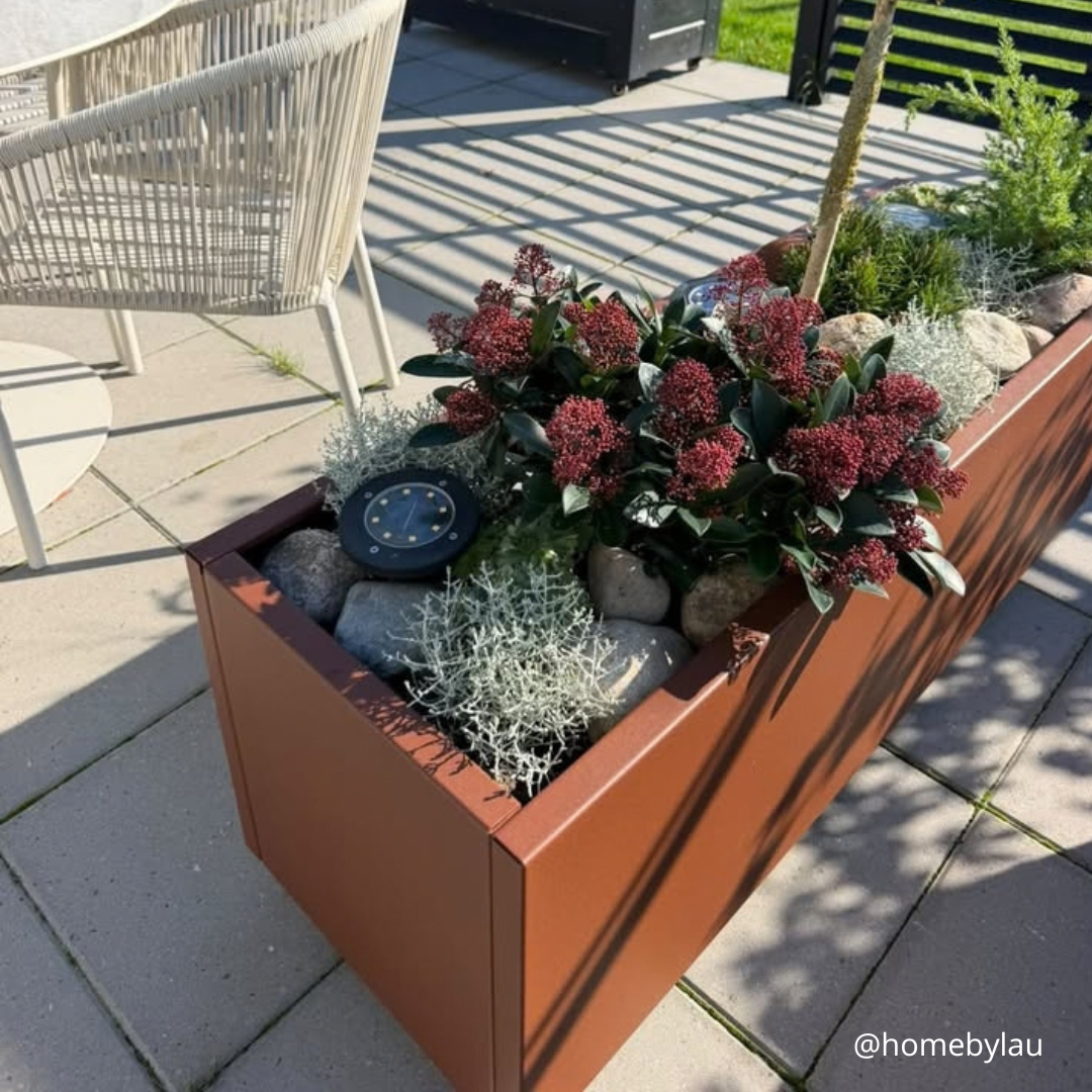 Plantekasse 40x40cm | Corten struktur | Flere længder