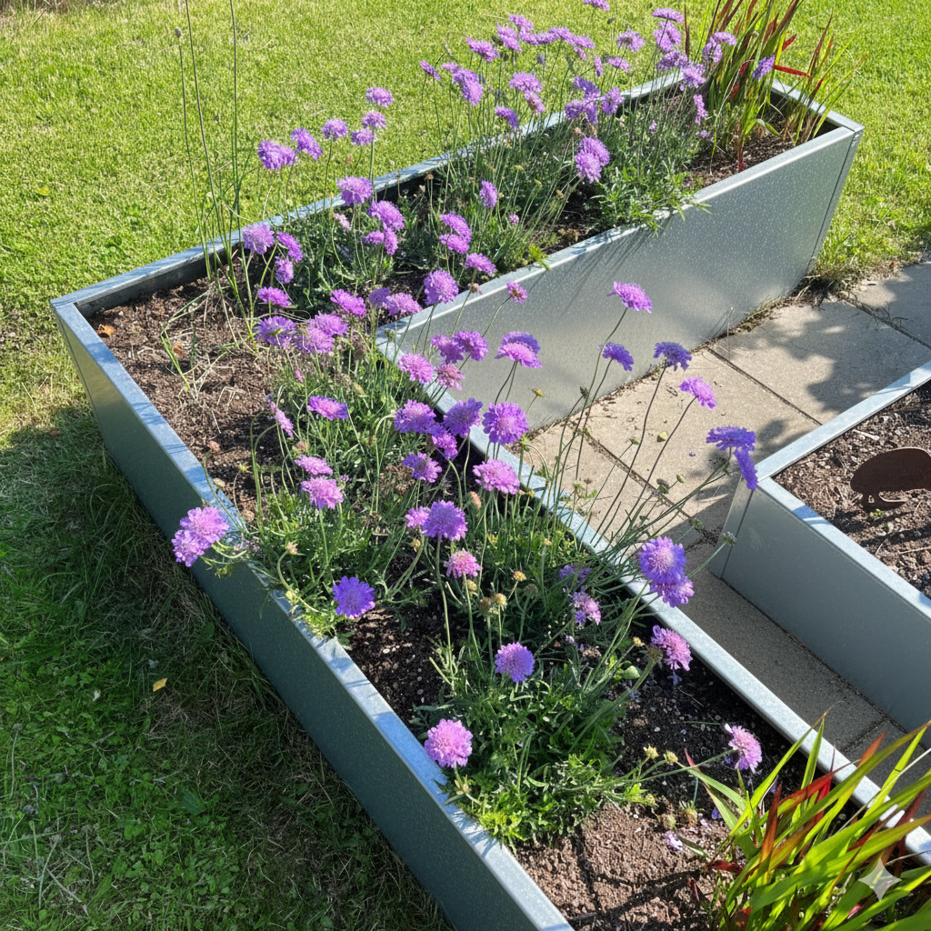 Hjørne højbed i galva | B40 H40 | Flere længder