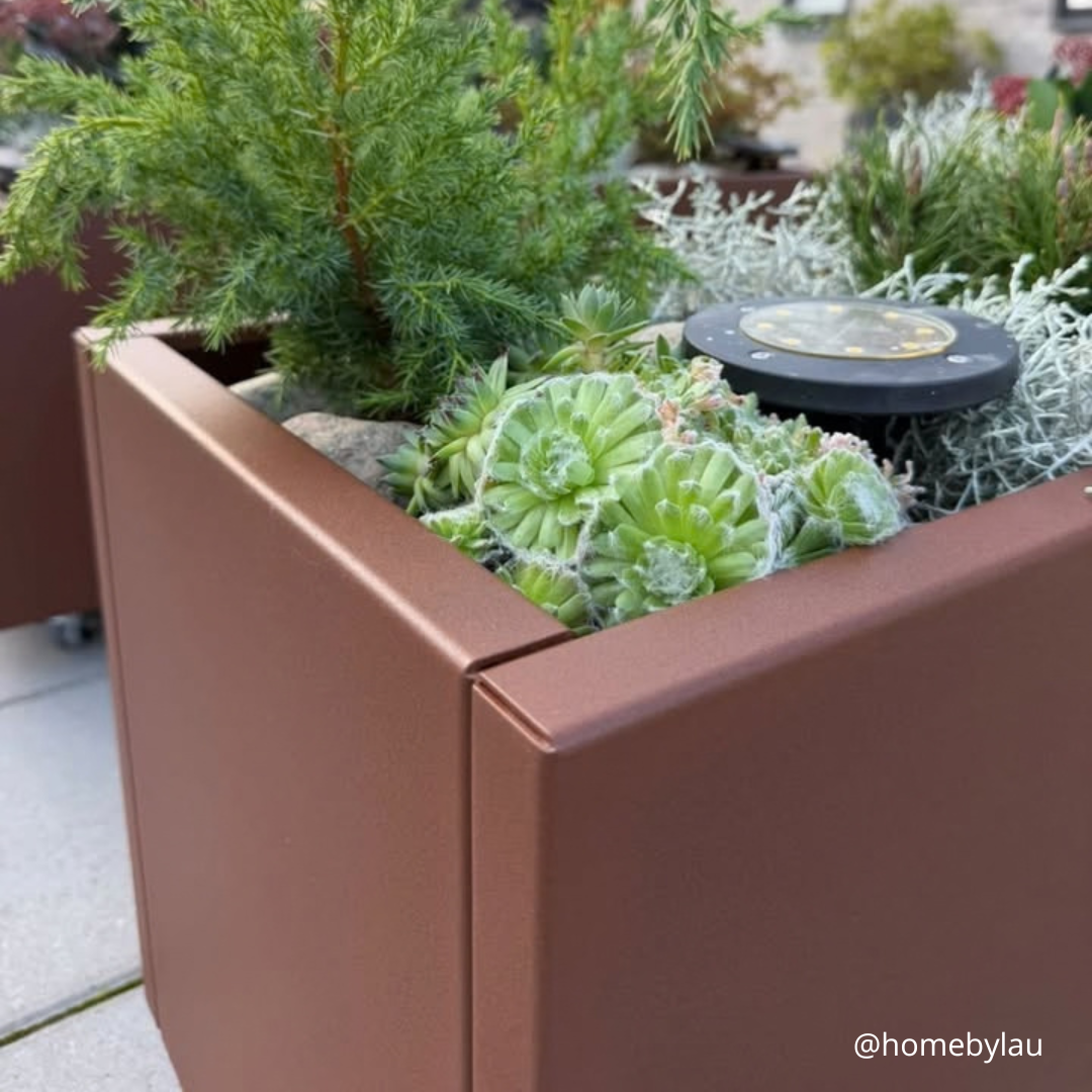 Plantekasse 40x40cm | Corten struktur | Flere længder