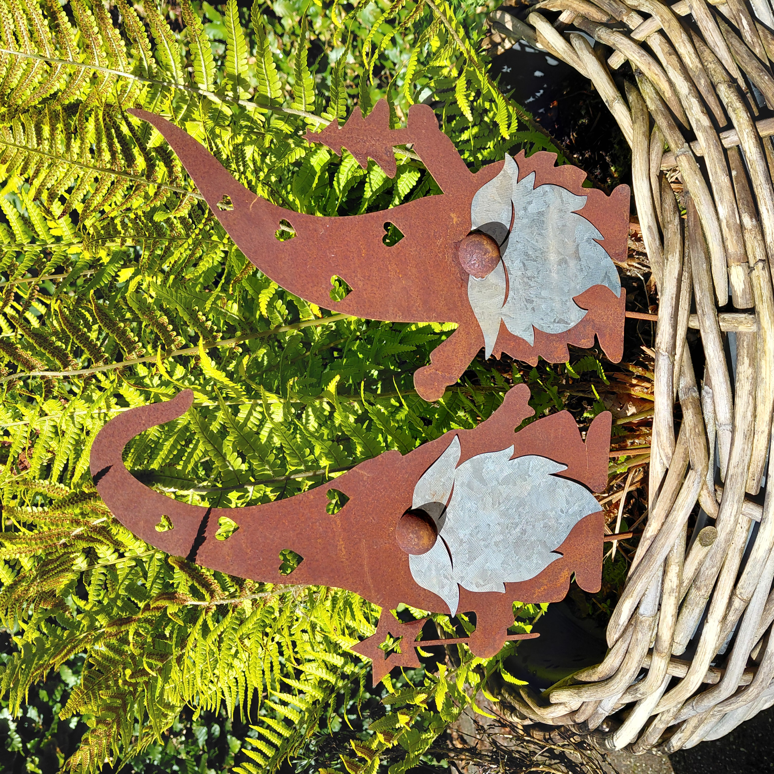 Nisser med skæg på spyd | Sæt med 2 forskellige