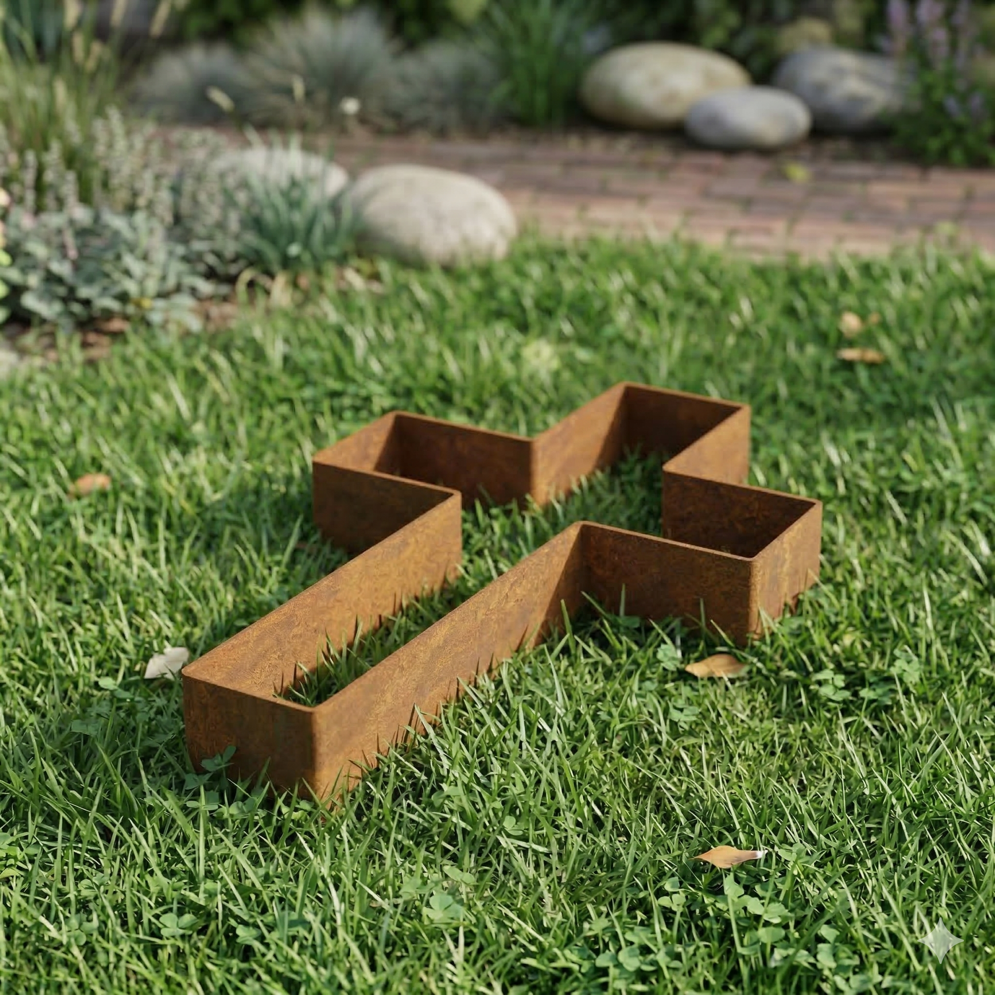 Kors i cortenstål | 80x53cm