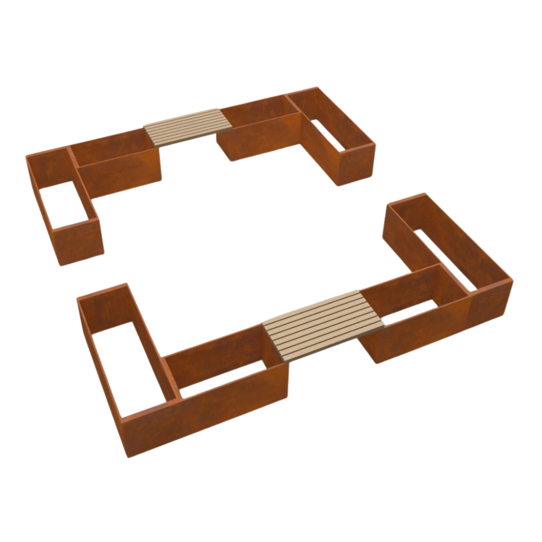 Urtehaven | Cortenstål | "Den lille gårdhave"