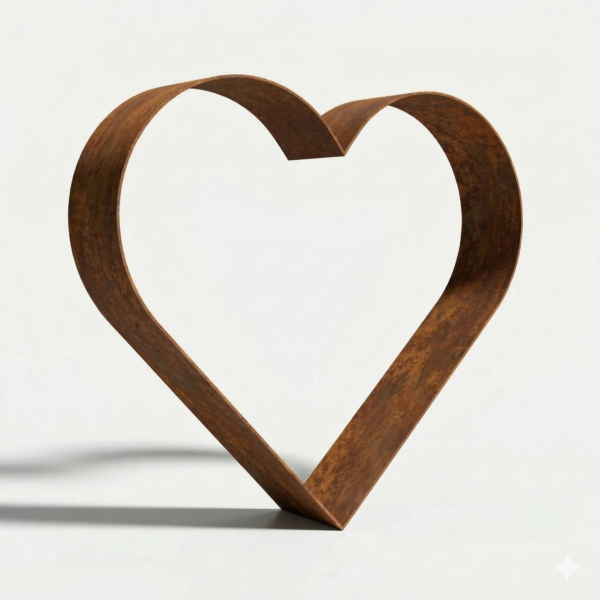 Mega hjerte i cortenstål | 85x85cm