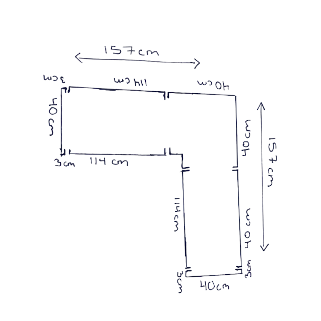 Hjørne højbed i corten | B40 H40 | L157 cm Hjørne højbed i corten | B40 H40 | L157 cm